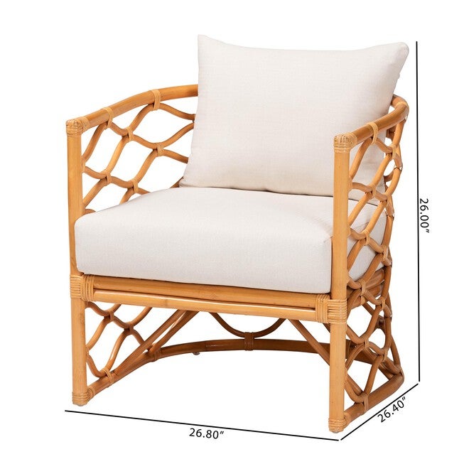 Acelynn Bohemian Light Honey Rattan Arm Chair, , alternate image number 8