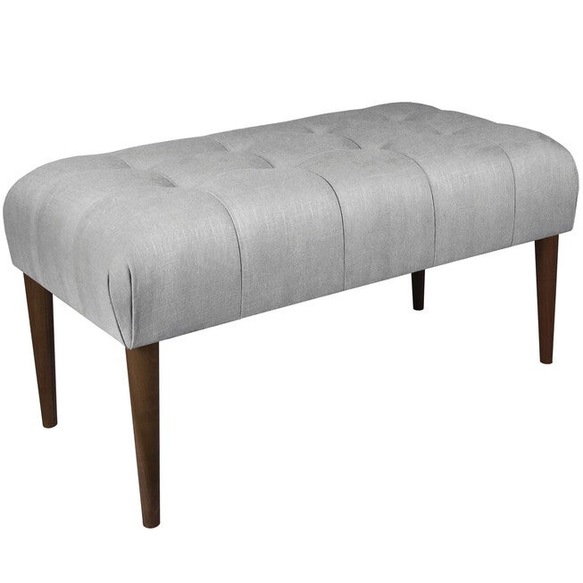 Jasper Tufted Bench with Cone Legs, , on-hover image number null