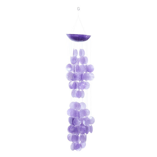 Purple Capiz Coastal Windchime, , on-hover image number 1