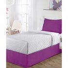 Luxury Hotel Classic Tailored 14" Drop Purple Bed Skirt, PURPLE, hi-res image number 0