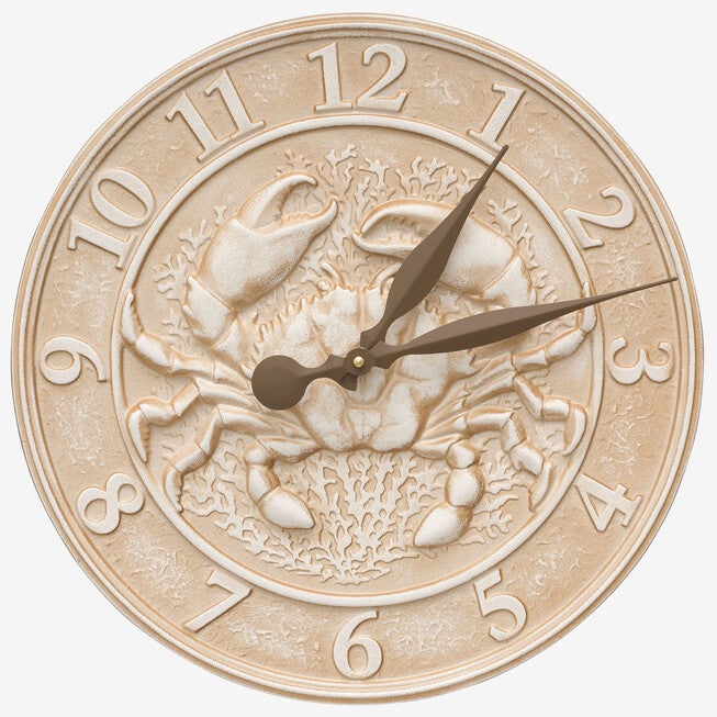 Crab Sealife Clock, LIMESTONE, hi-res image number 0