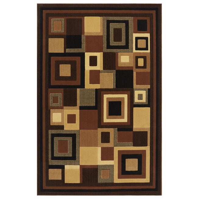 Catalina Square Rug, 5 feet 3 inchesx 7 feet 2 inches, BLACK BROWN, hi-res image number 0