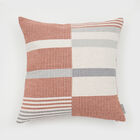 OLOV UNSYMETRICAL STRIPES PILLOW 18X18, COPPER BROWN, hi-res image number null