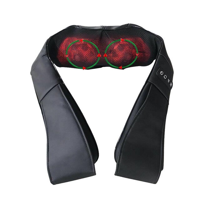 Panther Neck, Shoulder Massager With Heat, BLACK, hi-res image number 0