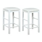 Lancer Backless Counter Stools, White - Set of Two, WHITE, hi-res image number null