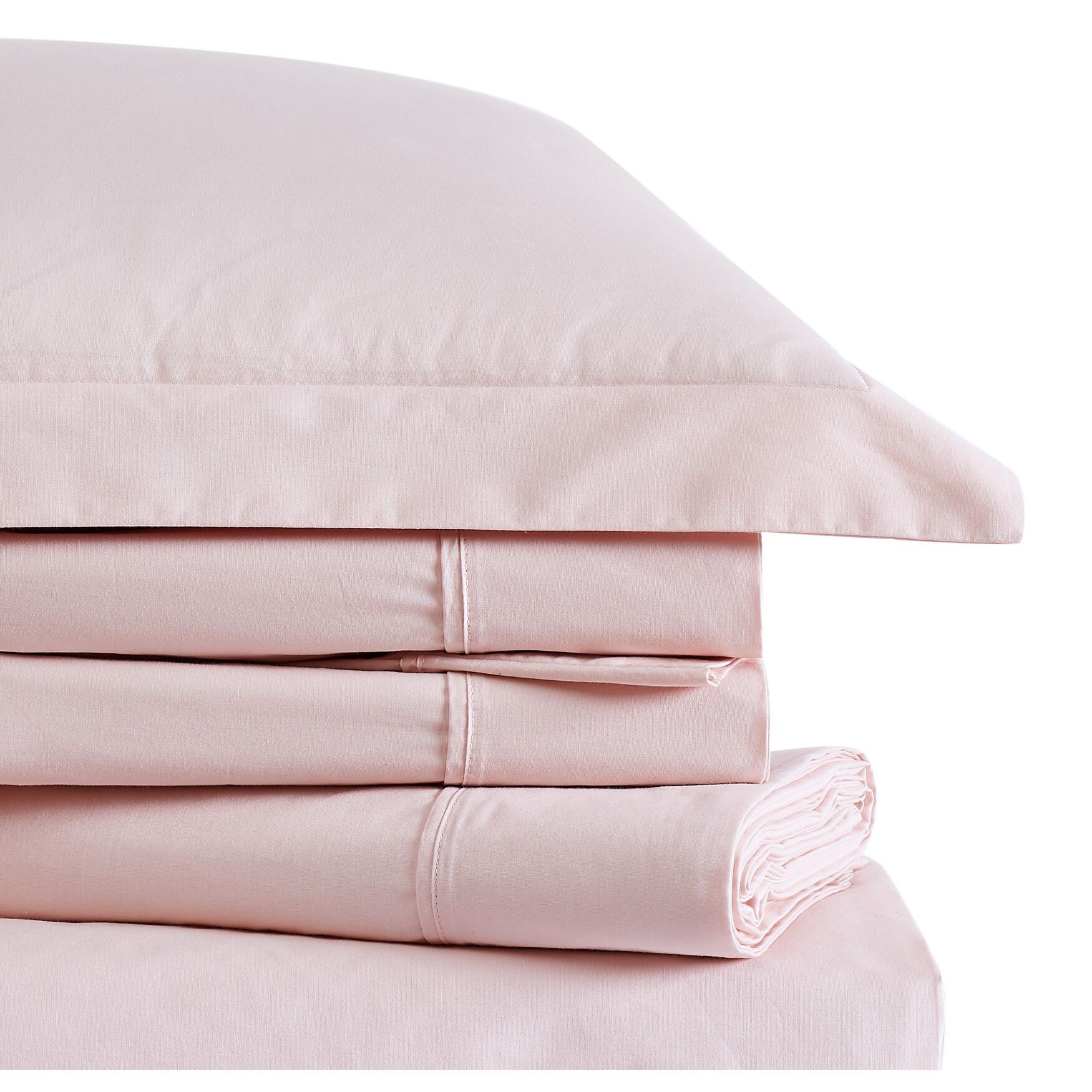 Classic Cotton Sheet Set, BLUSH, hi-res image number 0