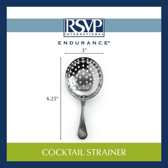 Retro Stainless Steel Cocktail Strainer, , alternate image number null