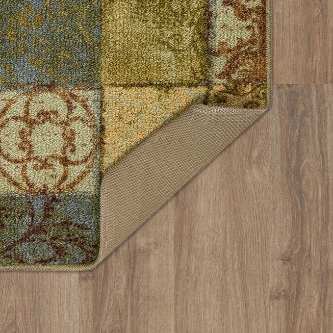 Floral Tile Blue Spa 1' 8 inches X 3' 9 inches, , alternate image number null