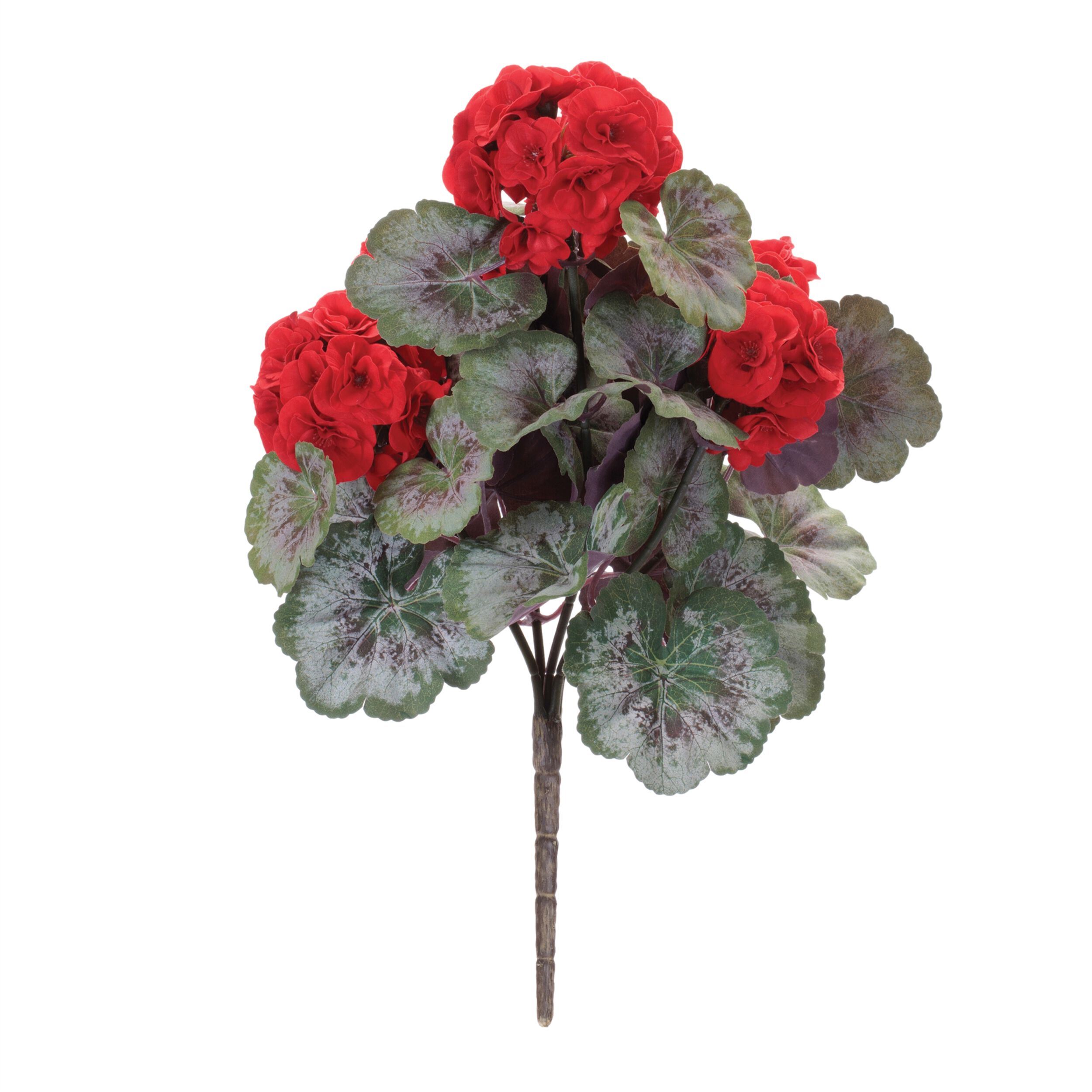 Geranium Floral Bush Set of 2, RED GREEN, alternate image number 2