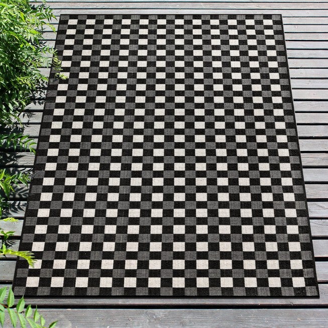 Liora Manne Carmel Gingham Indoor/Outdoor Rug 23 inchesX7 feet 6 inches, , alternate image number 6