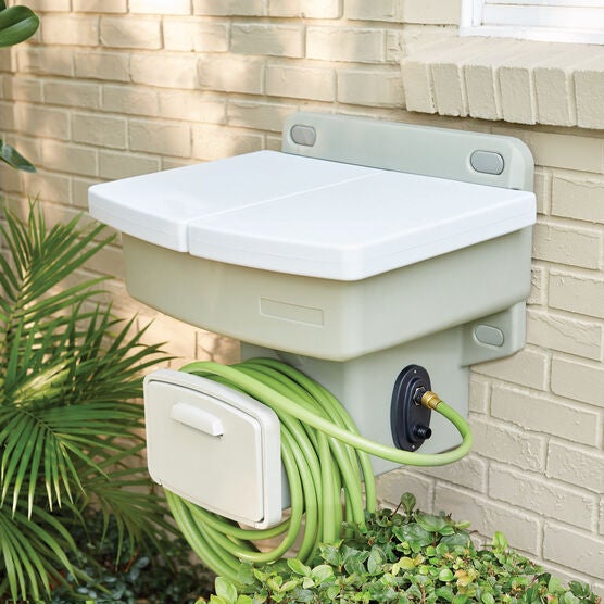 Outdoor Garden Sink with Hose Holder Brylane Home