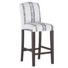 Block Paisley Camel Back Barstool, BLOCK STRIPE GREY, hi-res image number null