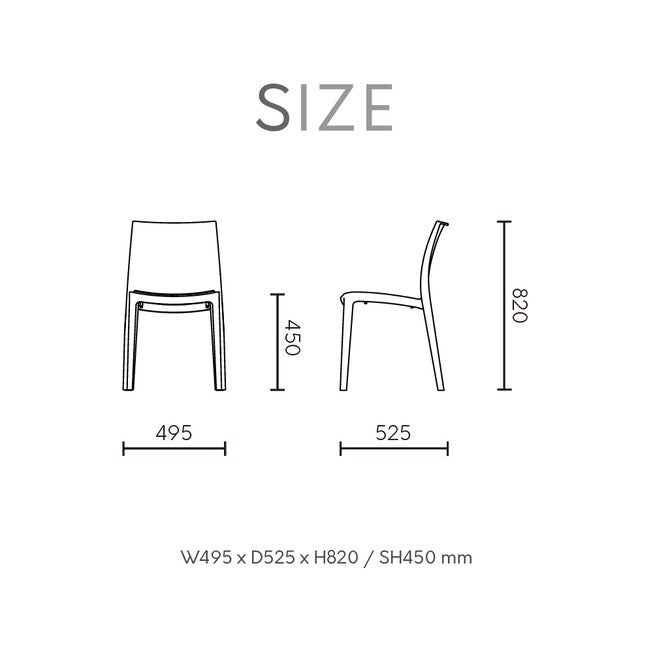 Set of 2 Sensilla Stackable Outdoor Dining Chairs, TAUPE, alternate image number 4