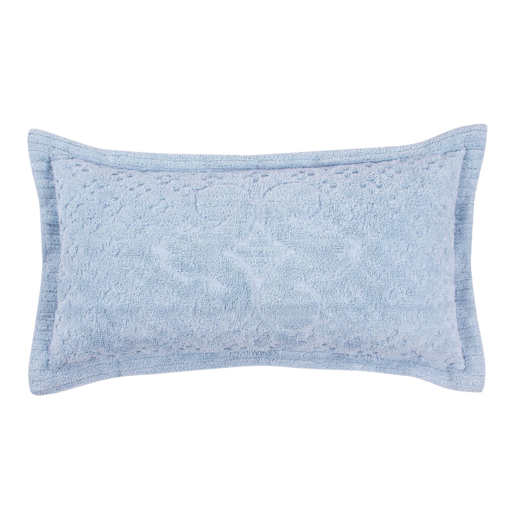 Ashton Collection Tufted Chenille Sham , BLUE, hi-res image number 0