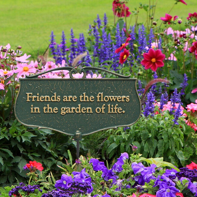 Friends Are The Flowers Garden Poem Sign, , alternate image number null