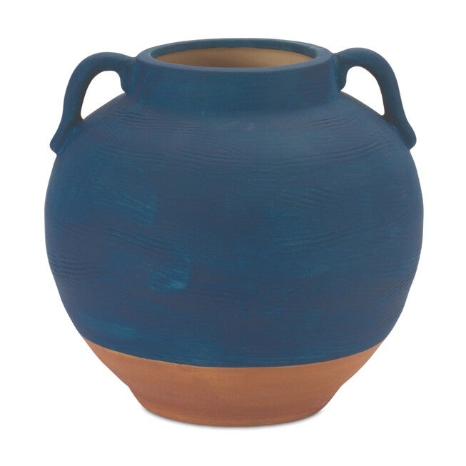 Urn 7 inchesH Ceramic, BLUE, hi-res image number null