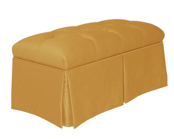Skirted Storage Bench In Shantung Brylane Home