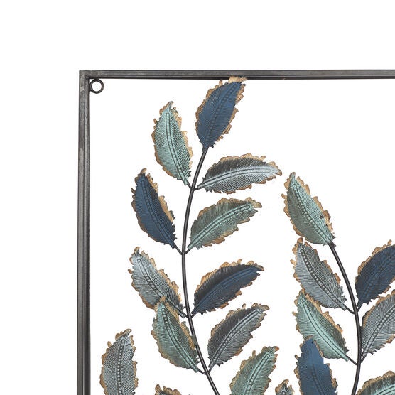 Set Of 2 Black Metal Traditional Floral Wall Decor, , alternate image number null