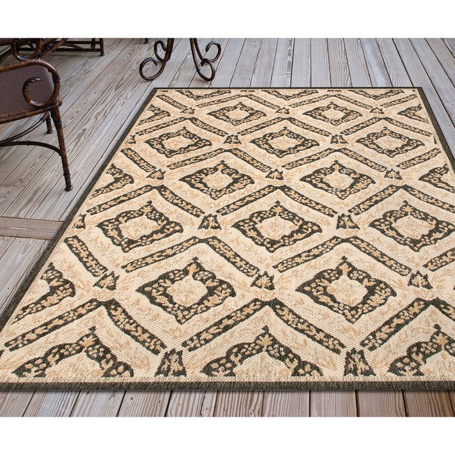 Liora Manne Portofino Palmettes Indoor/Outdoor Rug, , alternate image number null