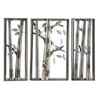 Set Of 3 Tin Farmhouse Floral Wall Decor, , alternate image number null
