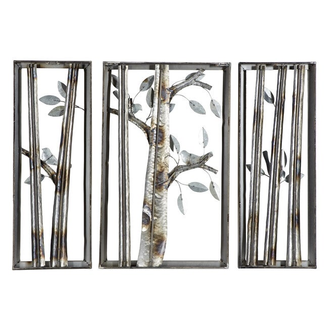 Set Of 3 Tin Farmhouse Floral Wall Decor, , alternate image number 2