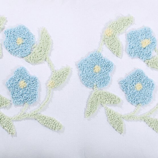 Bloomfield Collection in Floral Design 100% Cotton Tufted Chenille Standard Sham , , on-hover image number null
