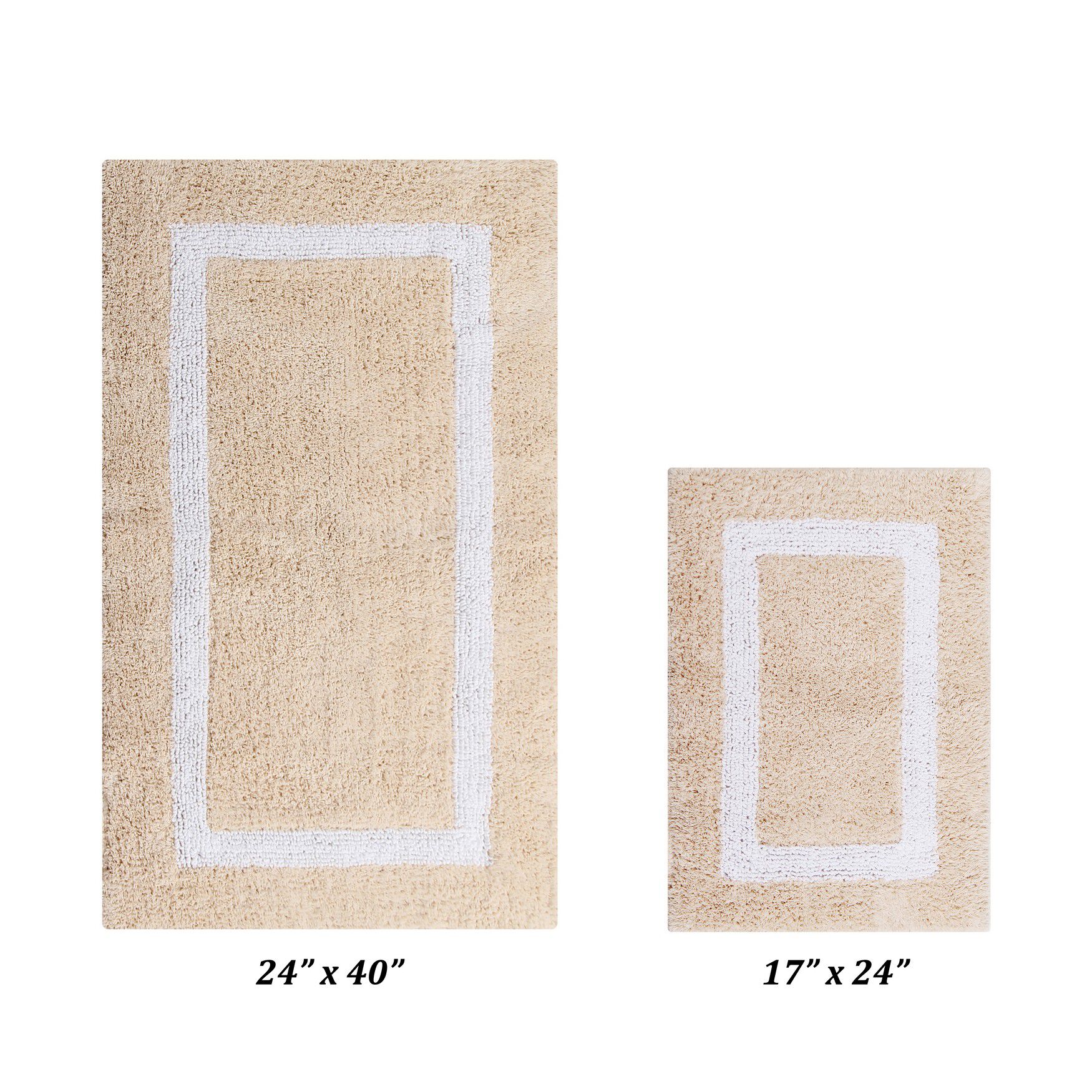 Hotel Collectionis Bath Mat Rug, 2 Piece Set (17" x 24" | 24" x 40")