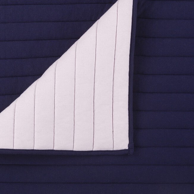 Jersey Knit Blue Stripe Comforter Set, , alternate image number 2