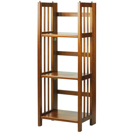 3-Shelf Folding Bookcase 14" Wide-Honey Oak, , alternate image number null