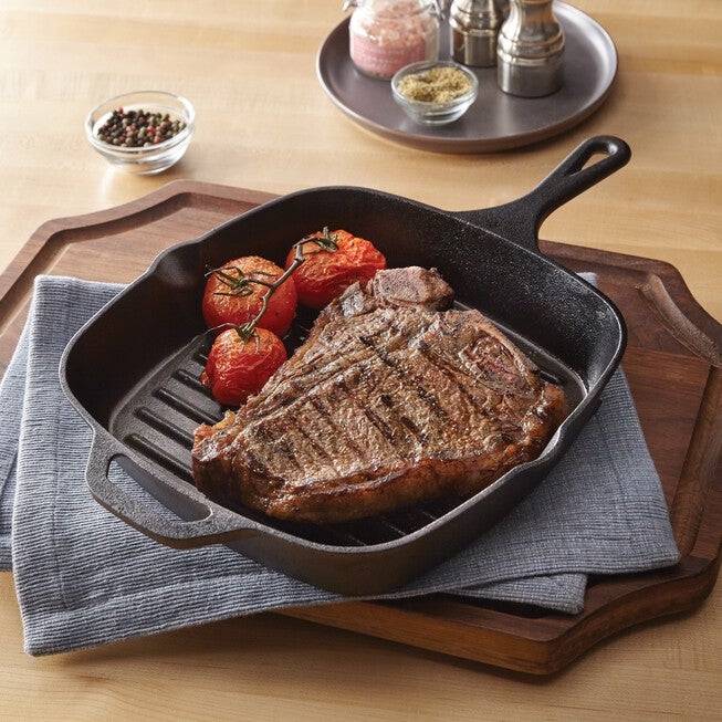 10Sq. Cast Iron Grill Pan