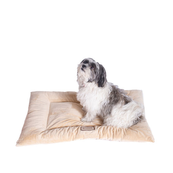 Pet Bed Mat , Dog Crate Soft Pad With Poly Fill Cushion, BEIGE, hi-res image number null