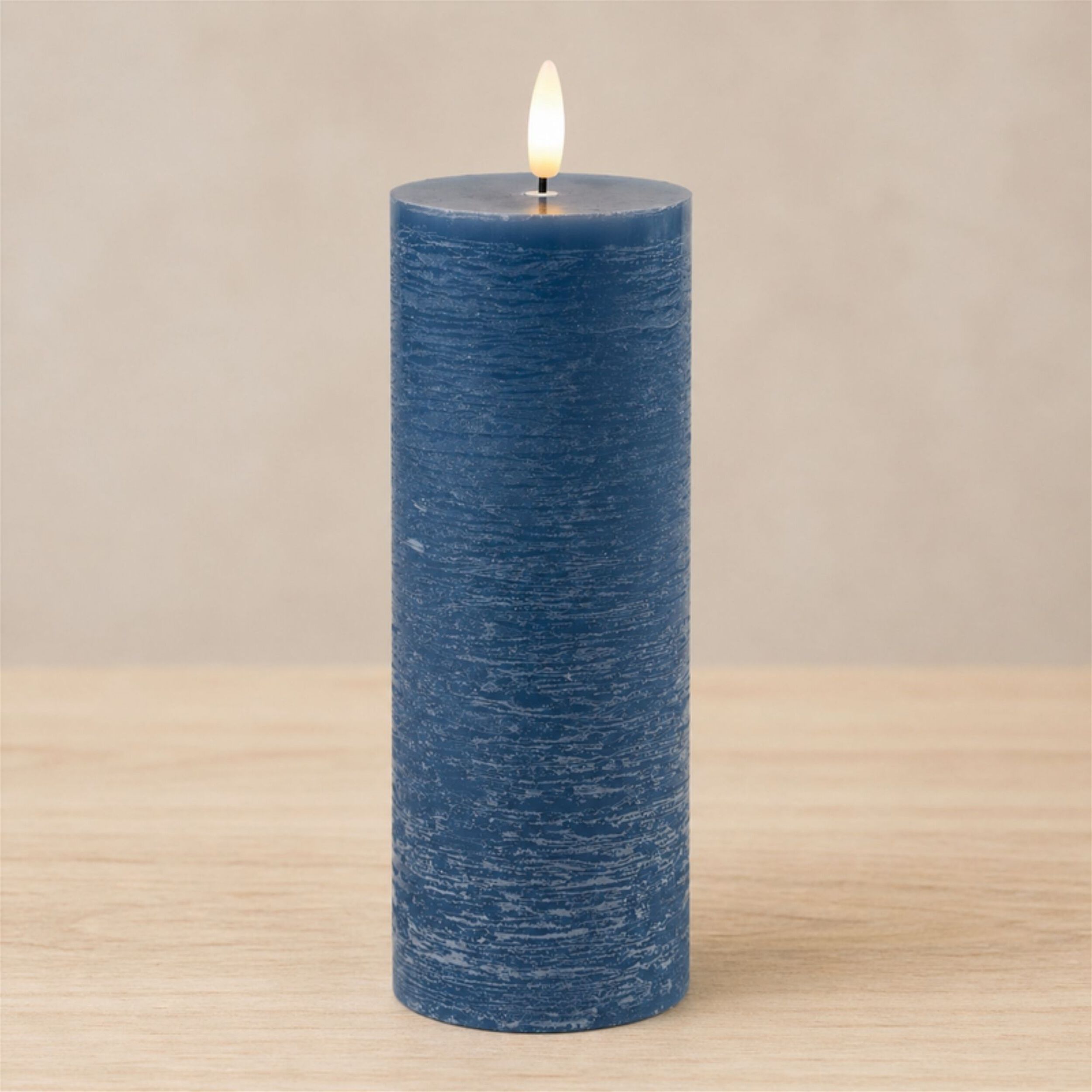 FIA Wick Blue Pillar Candle (Set of 2), BLUE, alternate image number 1
