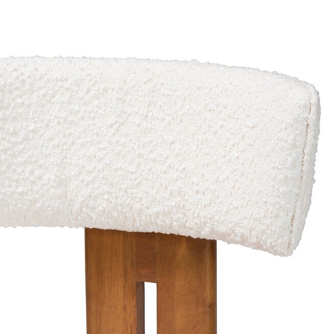 Baxton Studio Kyren Modern Cream Boucle Dining Chair, CREAM, alternate image number 4