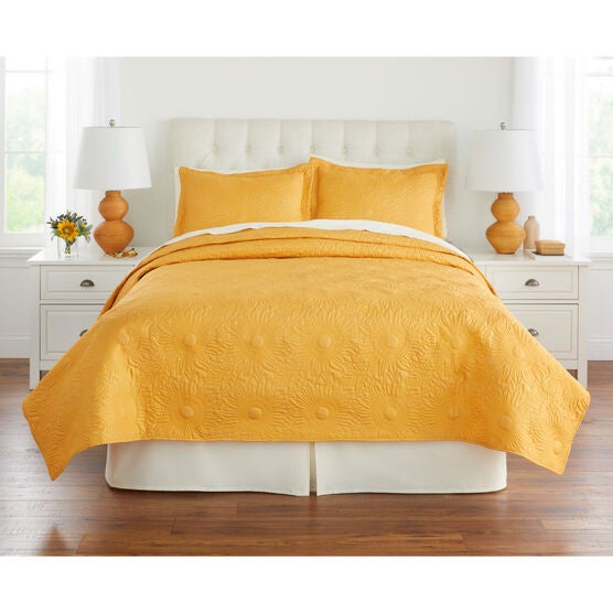 Sunflower Quilt Set, GOLD, hi-res image number null