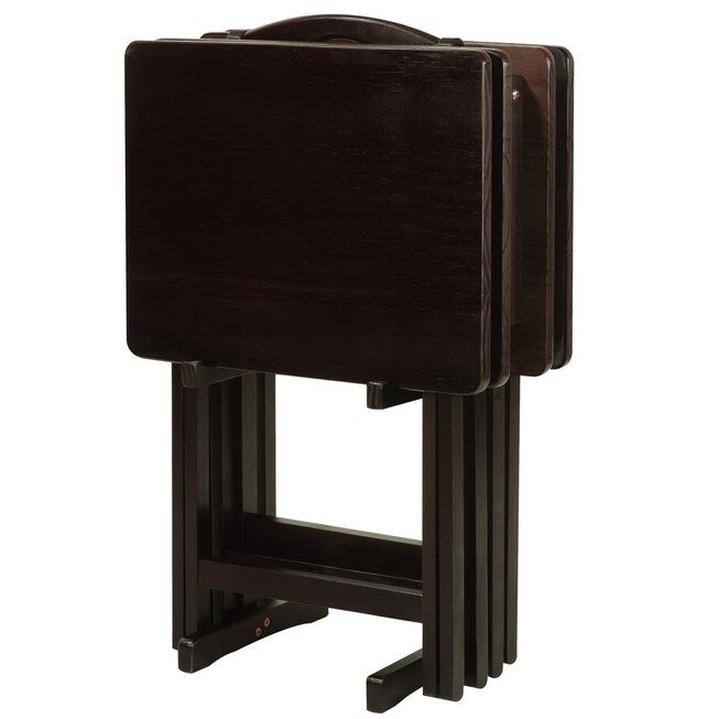 5pcs Tray Table Set-Espresso, , alternate image number 4