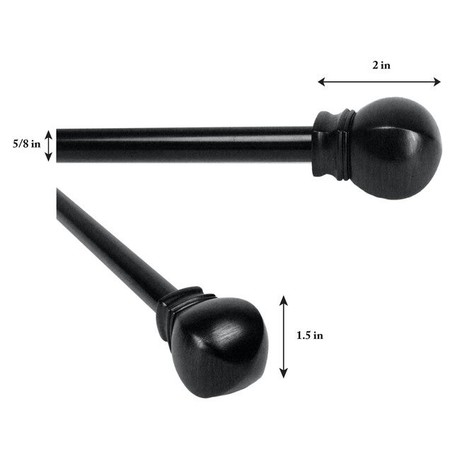 66 inches-120 inches Rod set with Ball Finial, , alternate image number null