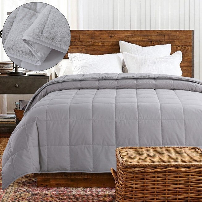 Cozy Down Reversible Blanket, , alternate image number 9