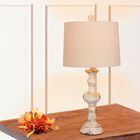 Cottage Antique White Resin 26.5" Table Lamp, Set 2, , on-hover image number 1