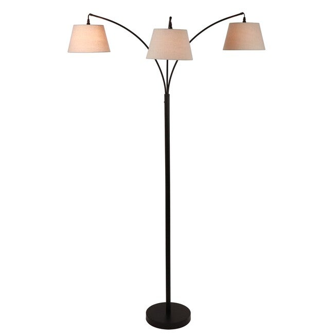 3-Lught Darkened Bronze Floor Lamp , BRONZE, hi-res image number null
