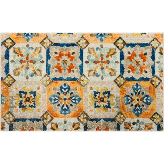 Tile Rug Kitchen Affordable Watercolor Tiles Kitchen Rug, 4496369 | Brylane Home