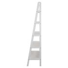 5-Shelf Ladder Bookcase-White, , on-hover image number 1
