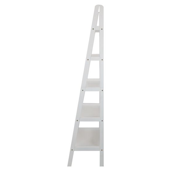 5-Shelf Ladder Bookcase-White, , on-hover image number null