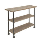 Brown Industrial Wood Console Table, 32 x 48, , on-hover image number null