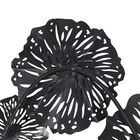 Grey Metal Eclectic Floral Wall Decor, , on-hover image number null