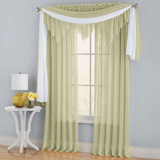 BH Studio Crushed Voile Ascot Valance, BH Studio Crushed Voile Ascot Valance,