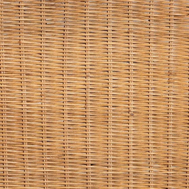 Pabla Bohemian Light Honey Rattan Scalloped Console Table, LIGHT HONEY, alternate image number 5