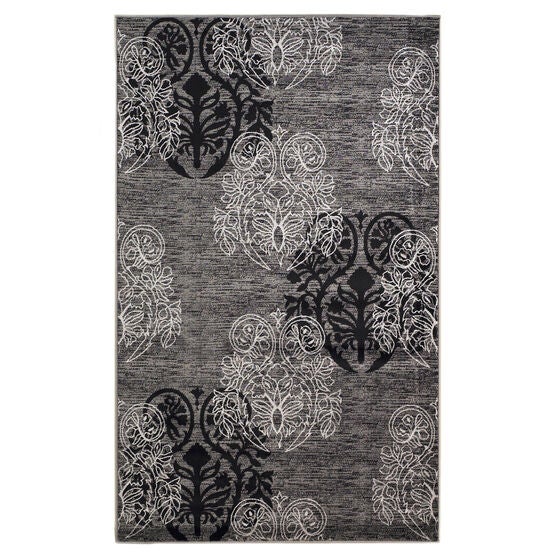 Milan Black/Grey 5&apos;X8&apos; Area Rug, BLACK GREY