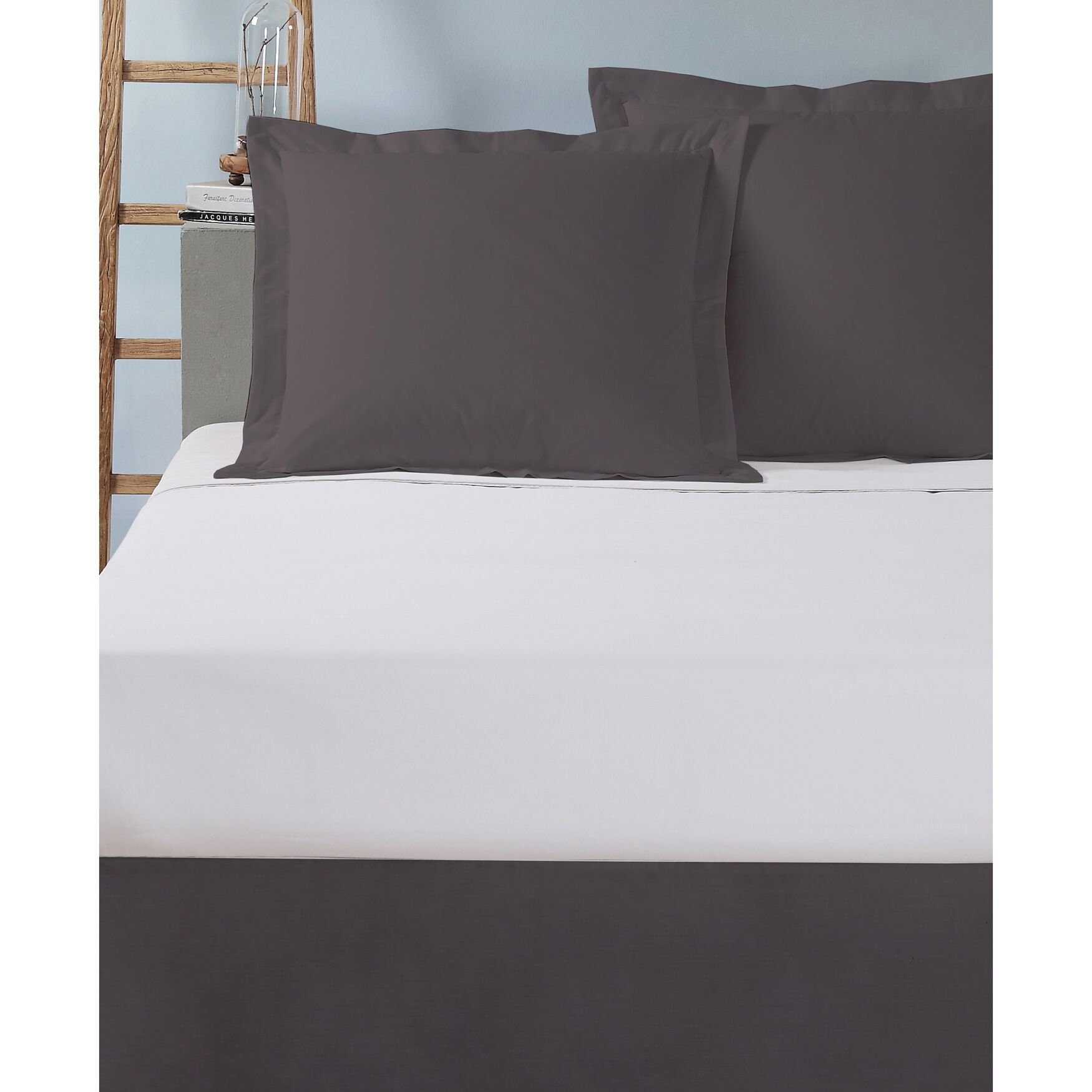 Today's Home Cotton Rich Tailored 2-Pack Euro Sham, GREY, hi-res image number 0