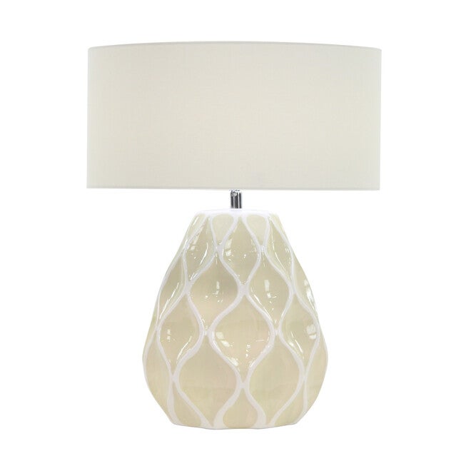White Stone Traditional Table Lamp, WHITE, hi-res image number null
