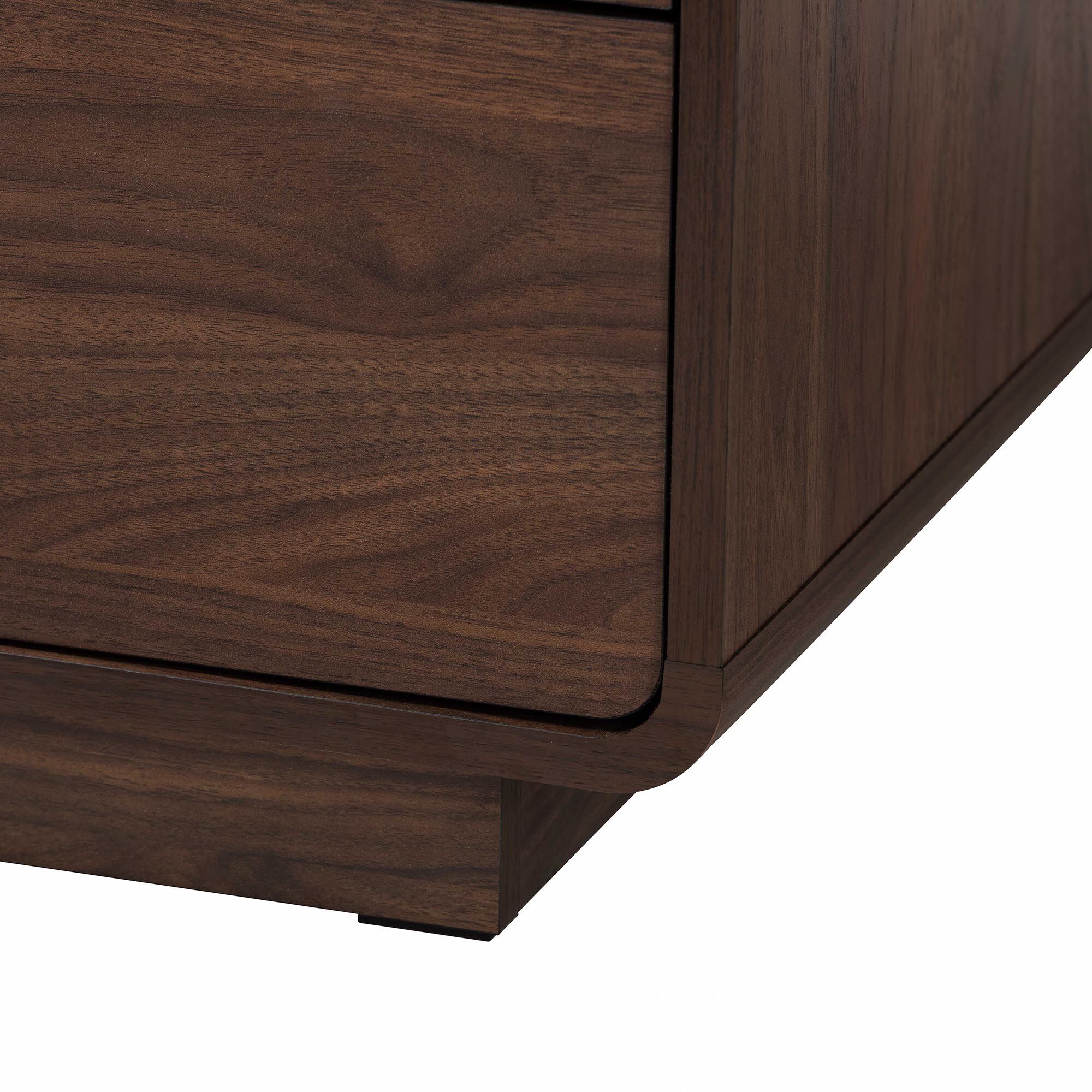 Jenibelle Classic Walnut Brown Wood 5-Drawer Chest with Rattan Drawer, BROWN, alternate image number 7